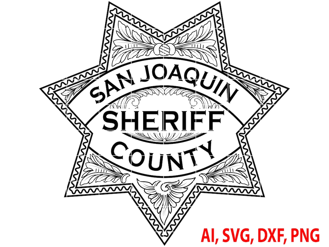 San Joaquin County Sheriff Badge, Logo, Seal, Custom, Ai, Vector, SVG