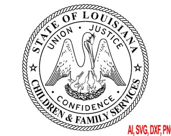 Louisiana State Seal Vector Art (Digital Files)