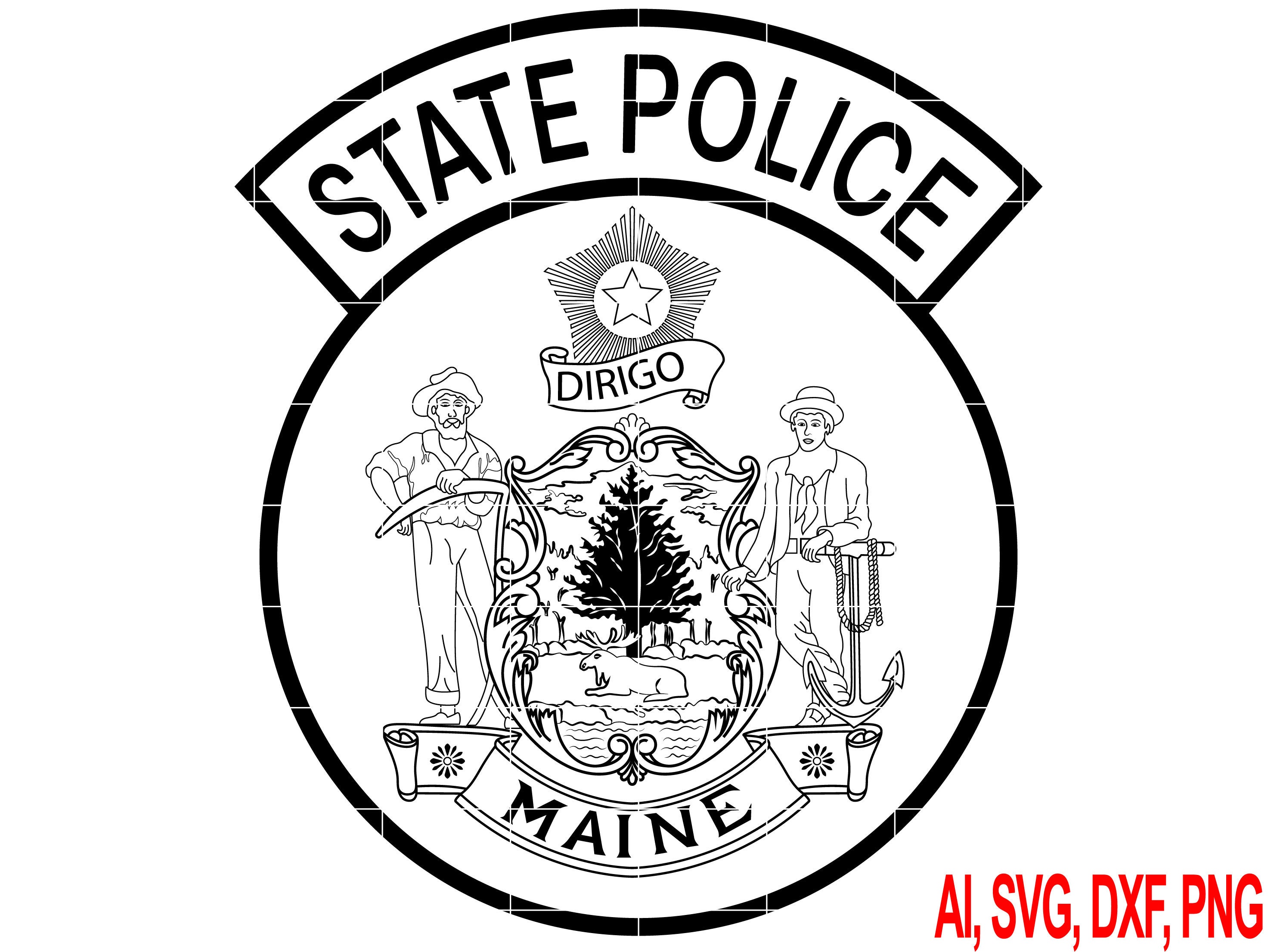 米国ポリスバッジ【MAINE州STATE POLICE】PFバッジホルダー付き 米国ポリスバッジ【MAINE州STATE POLICE】PFバッジホルダー付き