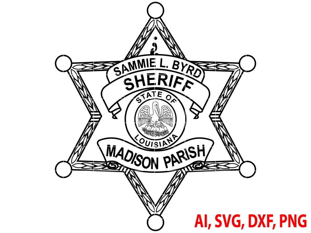State of Louisiana Sheriff Badge, Logo, Seal, Custom, Ai, Vector, SVG