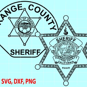 California Orange County Sheriff Badge, Logo, Seal, Custom, Ai, Vector, SVG, DXF, PNG, Digital