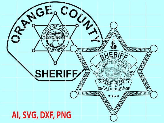 California Orange County Sheriff Badge, Logo, Seal, Custom, Ai