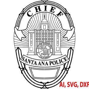Santa Ana Police Badge - Etsy