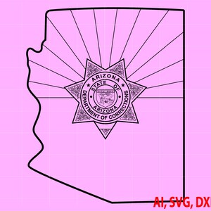 US Bundesstaat Arizona State of Arizonaflache und Karte Individuell, Ai, Vektor, SVG, DXF, PNG, Digital