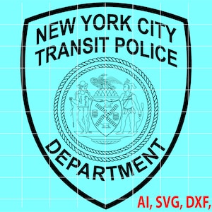 New York City Transit Police Badge, Logo, Seal, Custom, Ai, Vector, SVG, DXF, PNG, Digital
