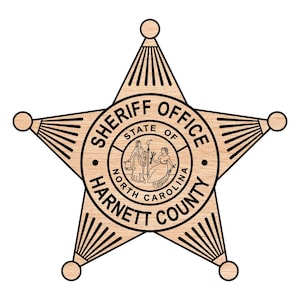 Harnett County, NC Sheriff Badge SVG Vector (Digital Download)