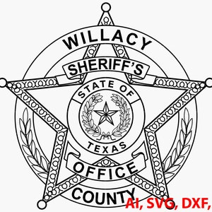 Willacy County Sheriff Badge Vector Logo (Digital)