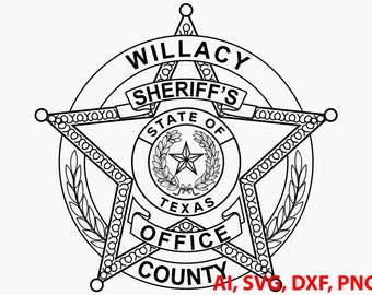 Willacy County Sheriff Badge Vector Logo (Digital)