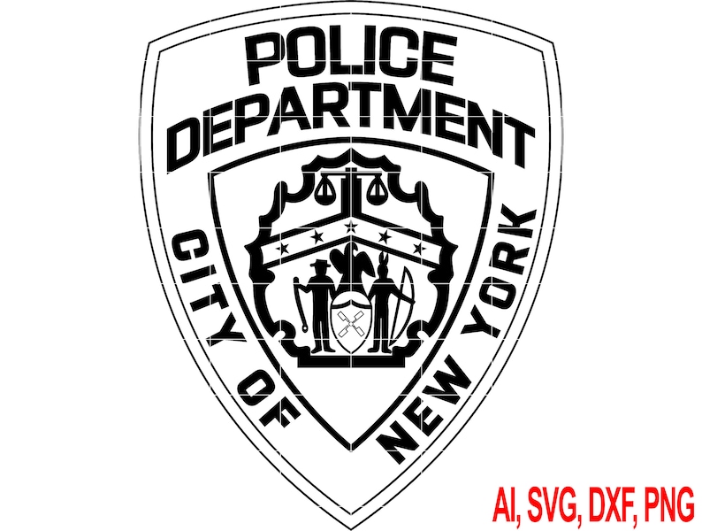 City of New York Police Badge Vector File for CNC Router, Vinyl, Plasma