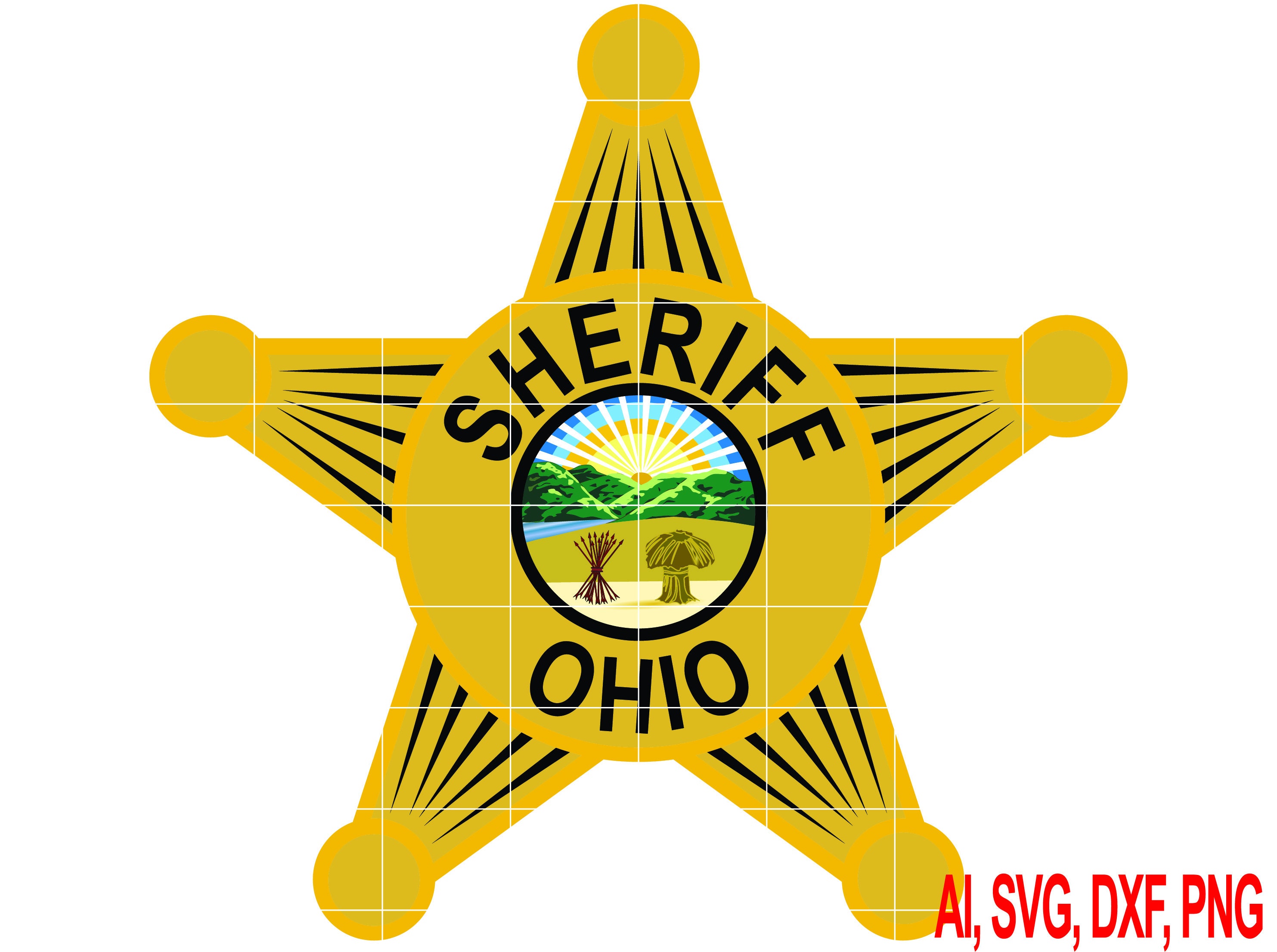 State of Ohio Sheriff Badge Vector Files - Etsy
