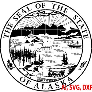 Alaska State Seal Vector Logo (Digital Download)
