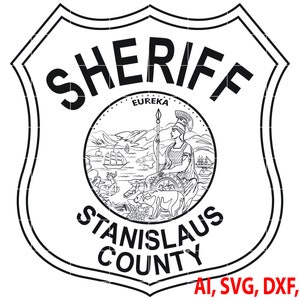 Stanislaus County Sheriff Badge, Logo, Seal, Custom, Ai, Vector, SVG, DXF, PNG, Digital
