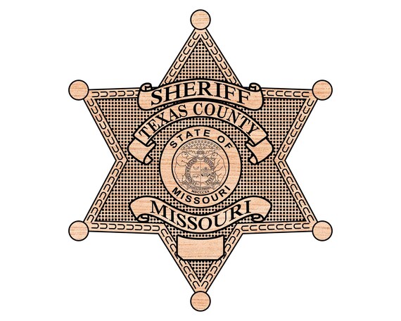 ミズーリ州、テキサス州の保安官バッジ SVG ベクター (デジタル