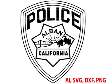 Albany Police Badge SVG | California Shield DXF