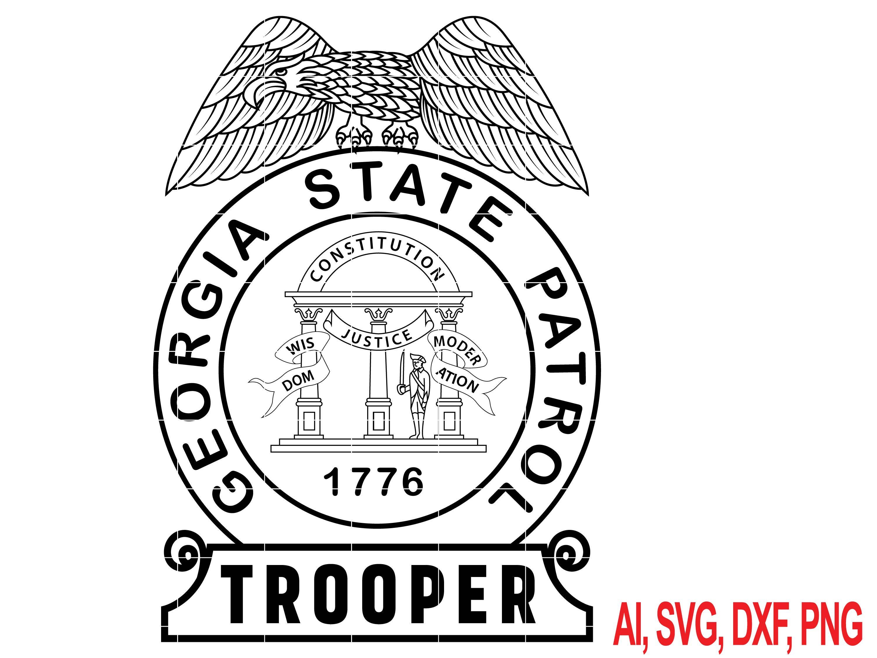 Georgia State Patrol Trooper Badge SVG – Law Enforcement Vector - Etsy