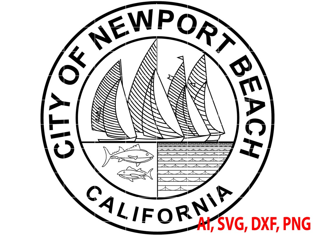 Logo City of Newport Beach California Badge, Logo, Seal, Custom, Ai
