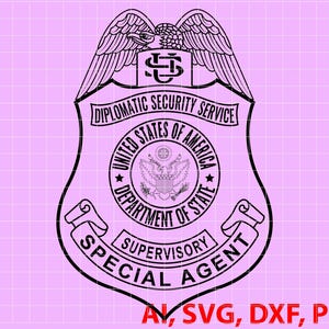 Diplomatic Security Service Seal, Vector Files (svg, dxf, png, ai)