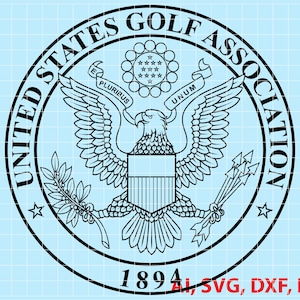 United States Golf Association Logo, Seal, Badge, Custom, Ai, Vector, SVG, DXF, PNG,