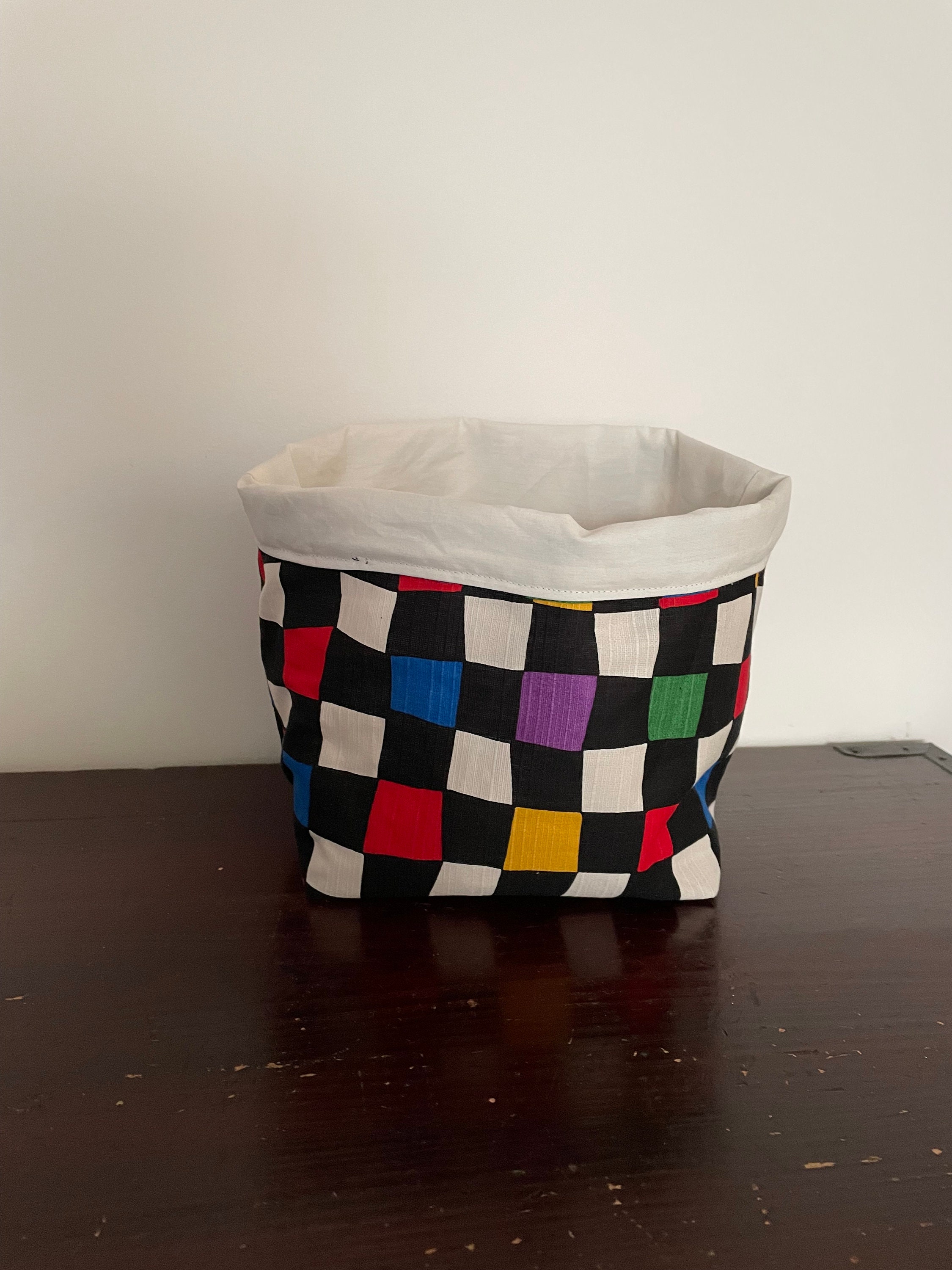 Panier en Tissu Réversible | Hauteur 17 cm