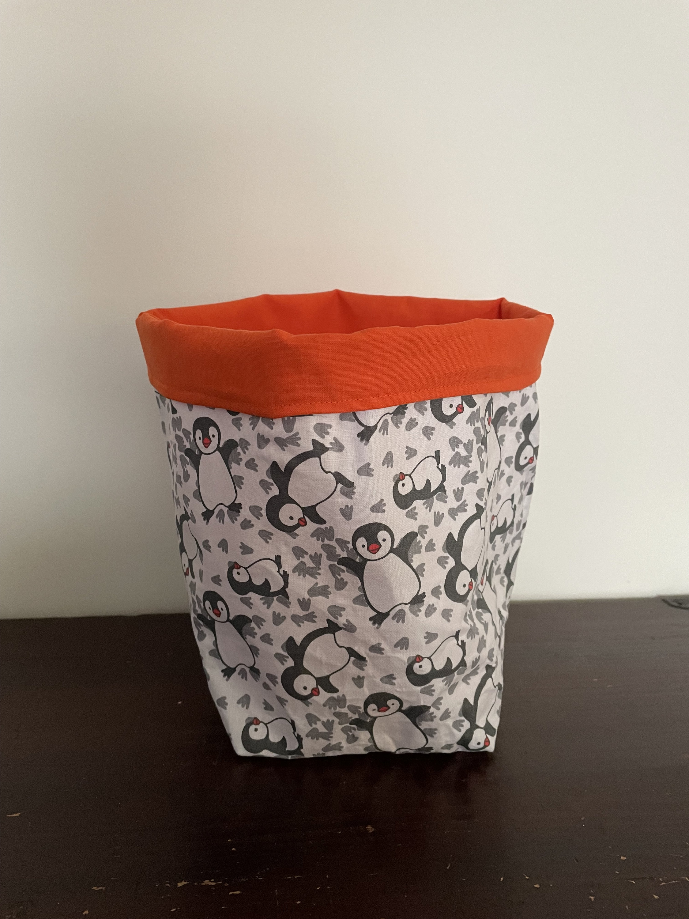 Grand Panier en Tissu Réversible | Hauteur 23 cm