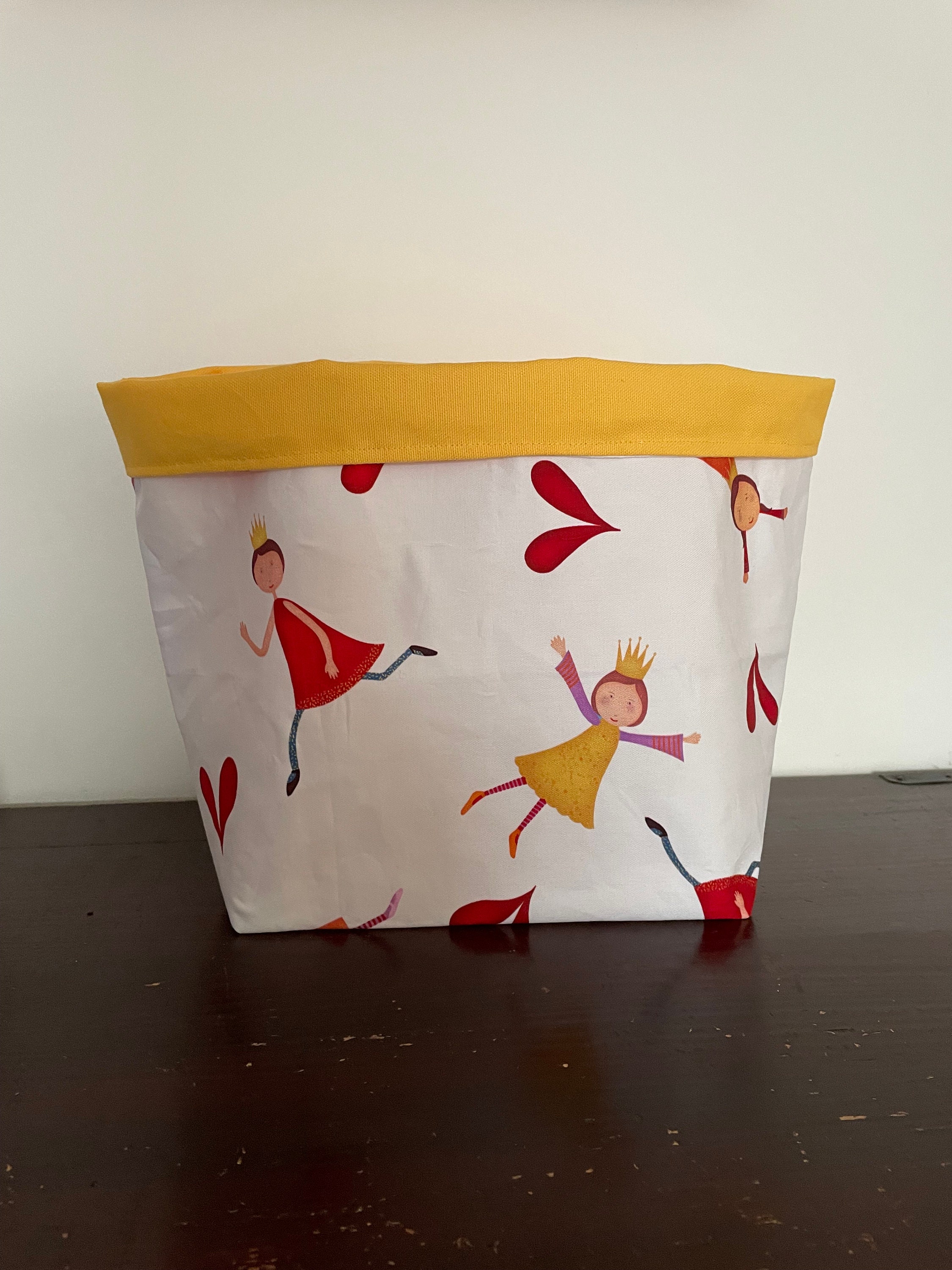 Grand Panier en Tissu Réversible | Hauteur 25 cm