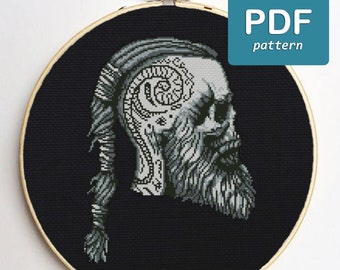 Viking-kruissteekpatroon Scandinavische kruissteek Scull-kruissteek Viking-borduurwerk Heidense kruissteek Noorse kruissteek Noormannen