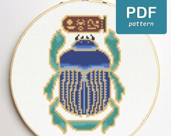Scarab Kever Kruissteek Egypte Kruissteek Egypte Mythologie Egyptische Kruissteek Oude Egypte Ontwerp Moderne Kruissteek Kever