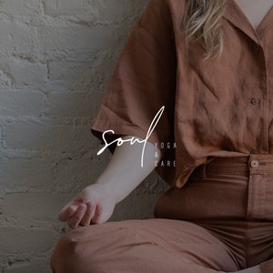 Premade Logo | Handwritten Logo | Handdrawn Text Logo | Signature Logo | Cursive Logo | Yoga Logo | Simple Chic Logo | Elegant Script