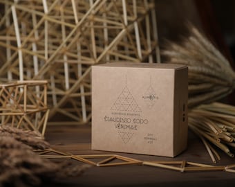 Diy Himmeli kit (400 pcs 8 cm long natural rye straws)