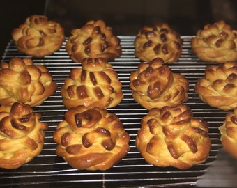 Eastern European butter dough  buns (6 buns) or Doves