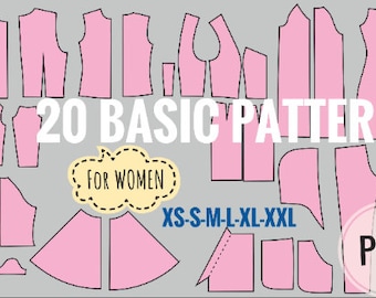 Basic pdf sewing patterns for women PDF sewing patterns for women  patterns for woman | dress pattern pdf | sewing pattern Instant Download