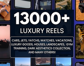 13000+ Luxury Rich Lifestyle Reels Videos Master Resell Rights MRR & PLR, Cars, Yatchs, Jets, Millionaire, Faceless Rich Reels for Instagram