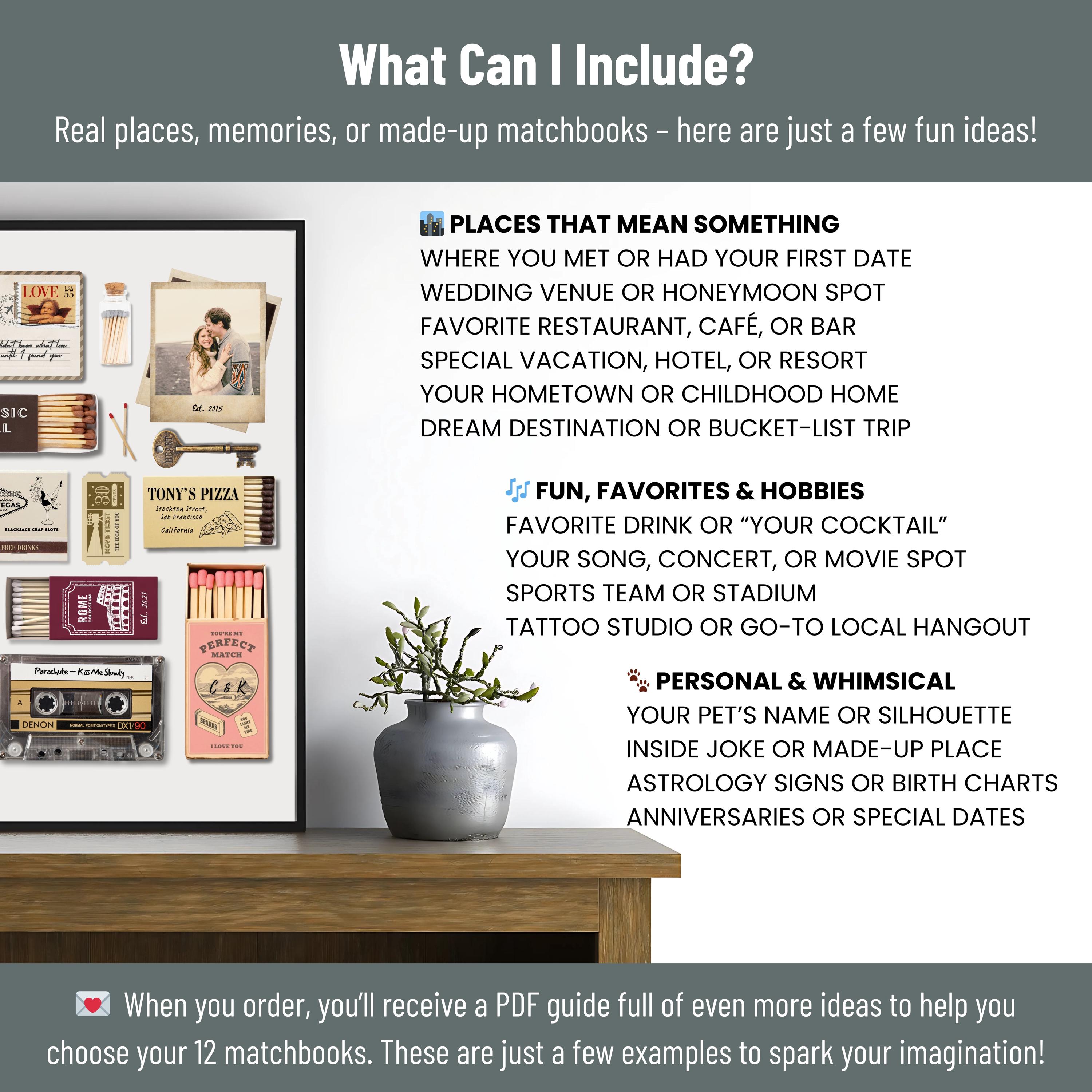 Custom Matchbox Art Print, Custom Birthday or Anniversary Gift ...