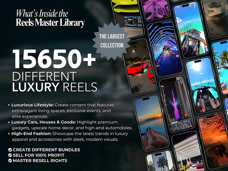 100,000+ Videos Bundle MRR PLR, 100,000+ Reel Master Library, Ultimate ...
