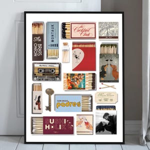 Custom Matchbox Art Print, Custom Birthday or Anniversary Gift, Realistic Personalized Matchbook Digital Print, Match Box Prints Custom