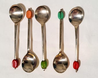 Muddler, cocktail or coffee art deco spoons EPNS