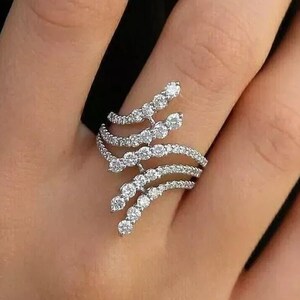 Gorgeous Moissanite Diamond Certified GRA 1.50 Ct Round Cut Ring, 925 Sterling Silver Ring, Anniversary Ring Engagement Jewelry Gift For Her