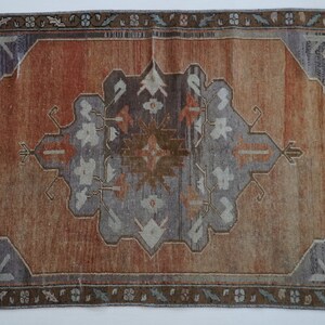 3x6 Pastel Coloured rugs, Traditional Turkish Rug, Unique Handmade Anatolian Rug, Anatolian Style Rugs, Oriental Pattern Carpet, Vintage rug