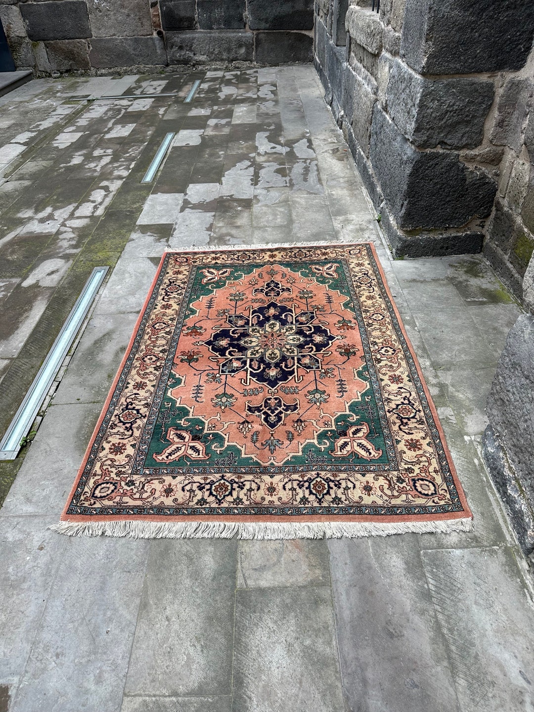 Large Antique Rug Large Persian Rug, 4x7 Large Vintage Handwoven Rug, 4x7 Handmade Rug ...