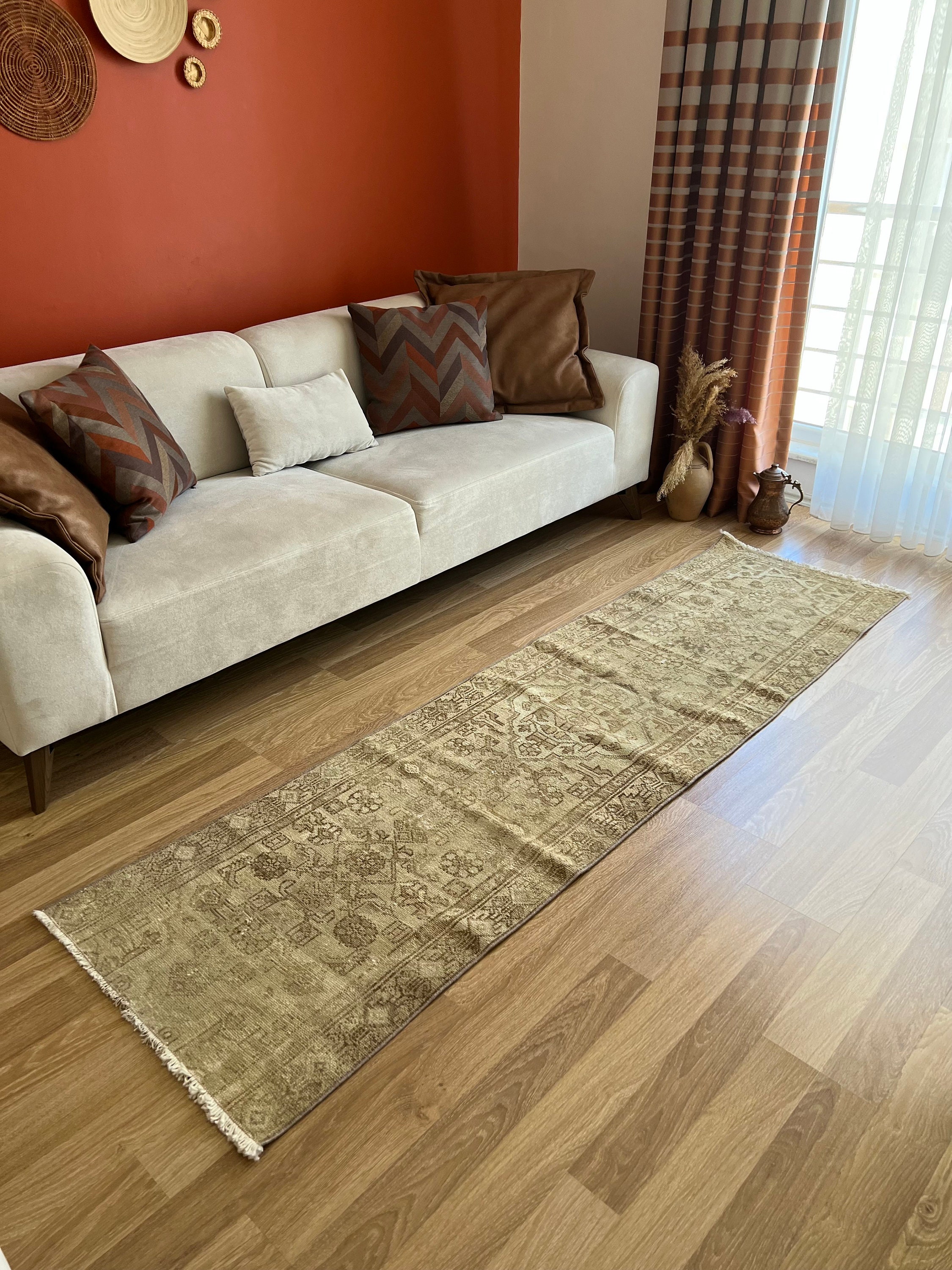 Mute Color Rugs 2x8 Mute Colors Antique Runner Rug, Handmade Anatolian Runner Rug ...