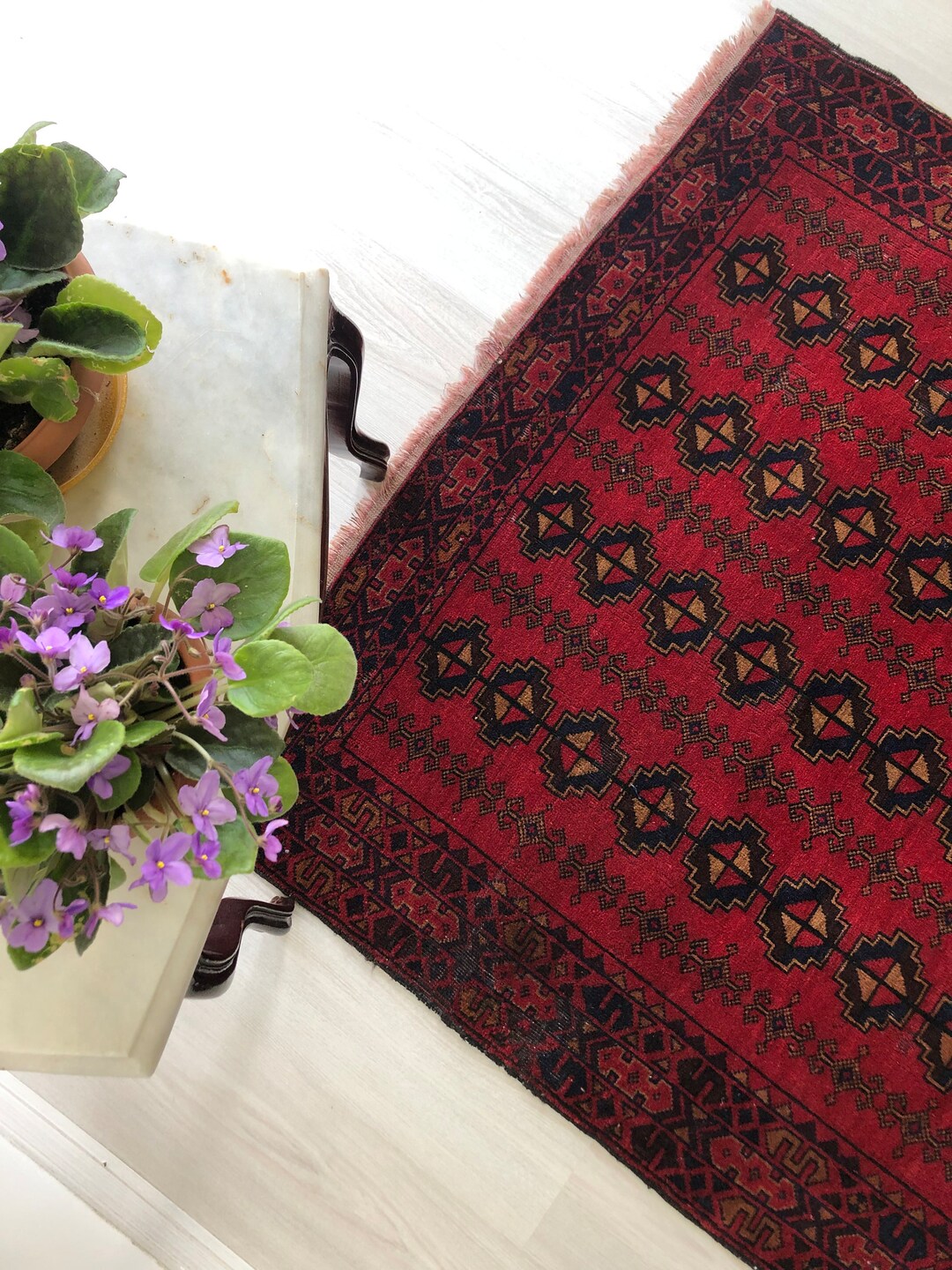 6x3 Oriental Red Rugs,turkish Style Vintage Rugs,red Vivid Rugs,decor ...