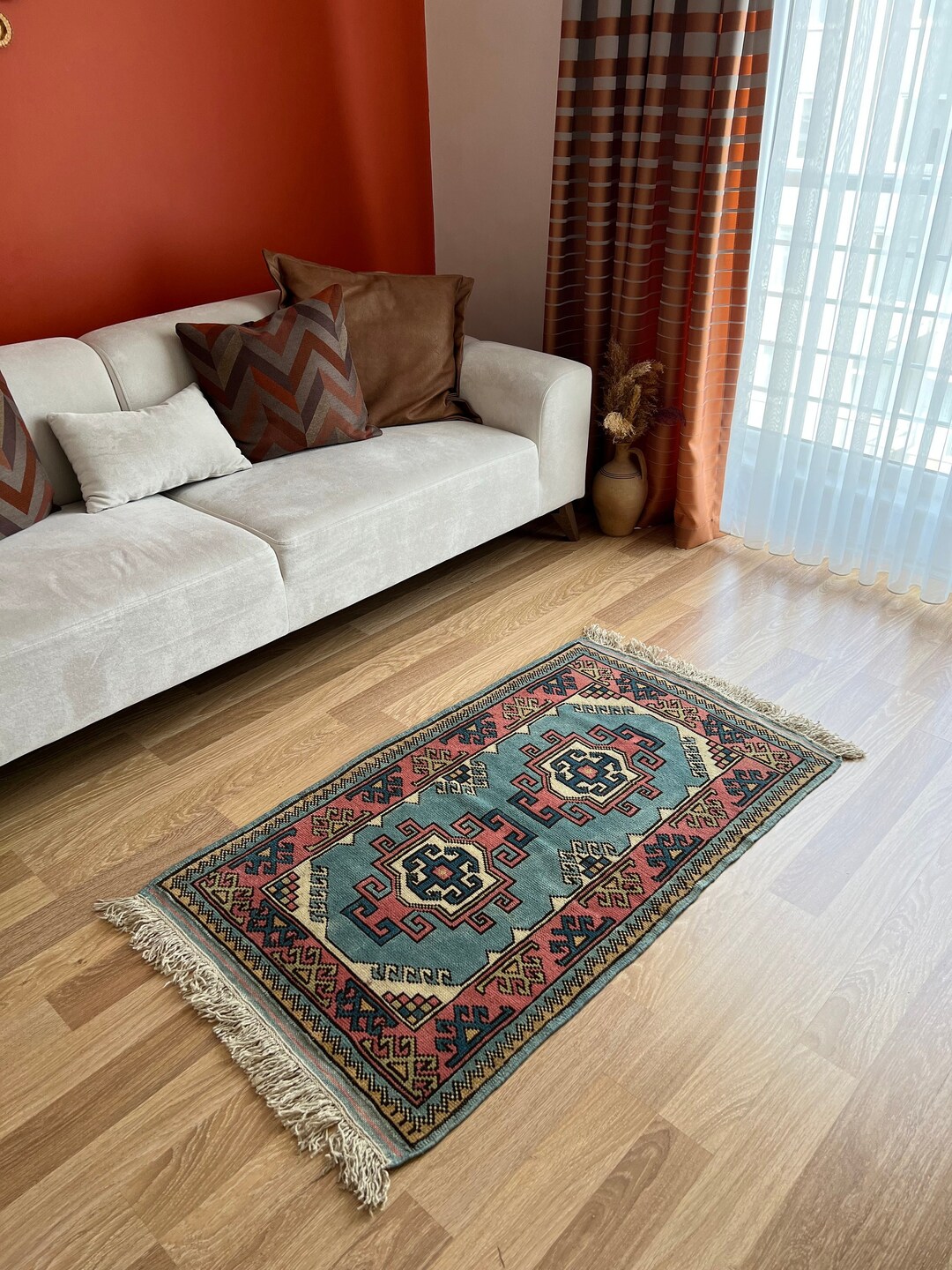 Small Clothe Rug Small Decorative Handwoven Rugs, 2x4 Colorful Turkish Small Rug, Blue ...