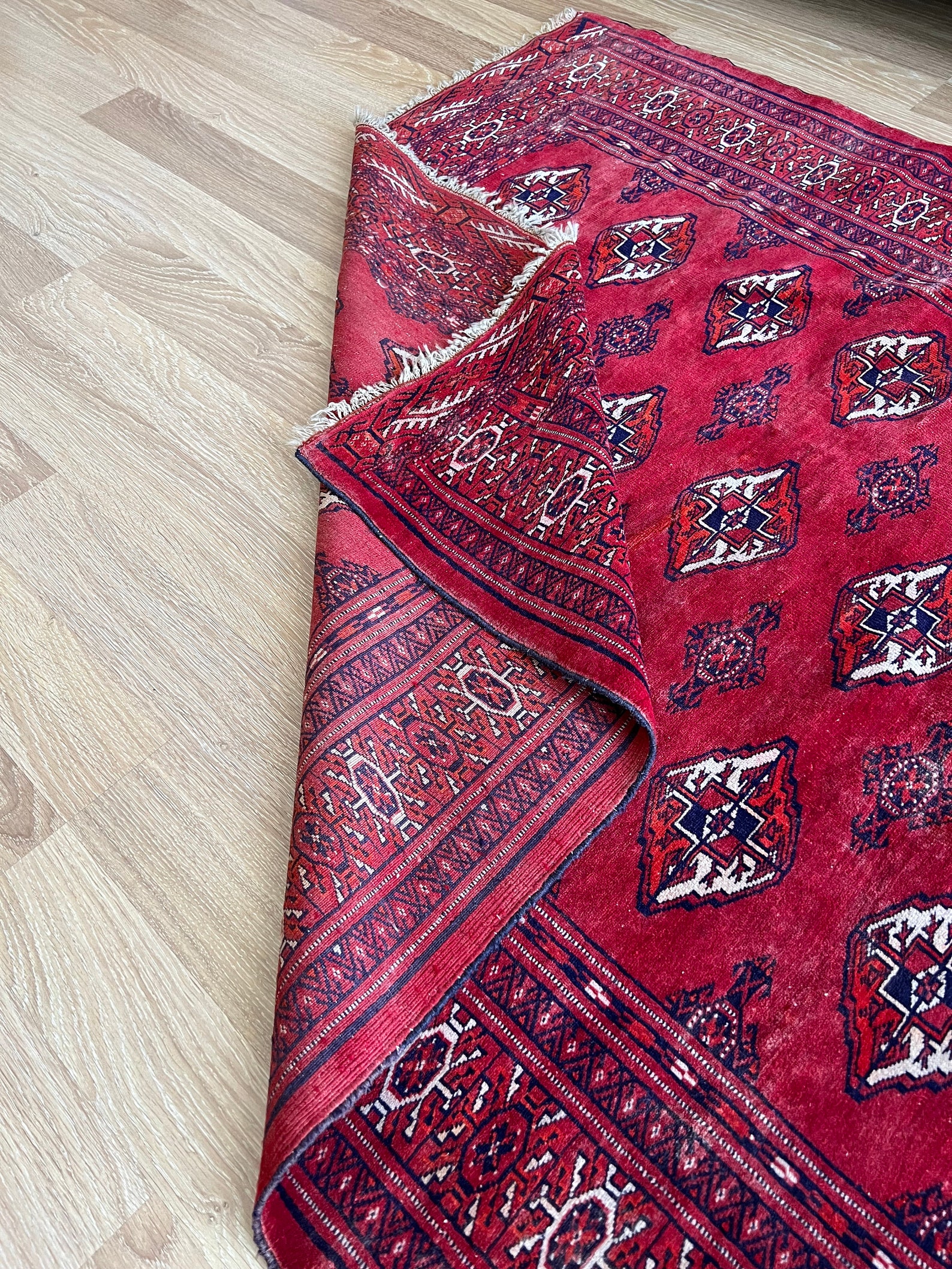 4x5 Vivid Red Colour Vintage Rug,antique Handmade Rug,anatolian Carpet ...