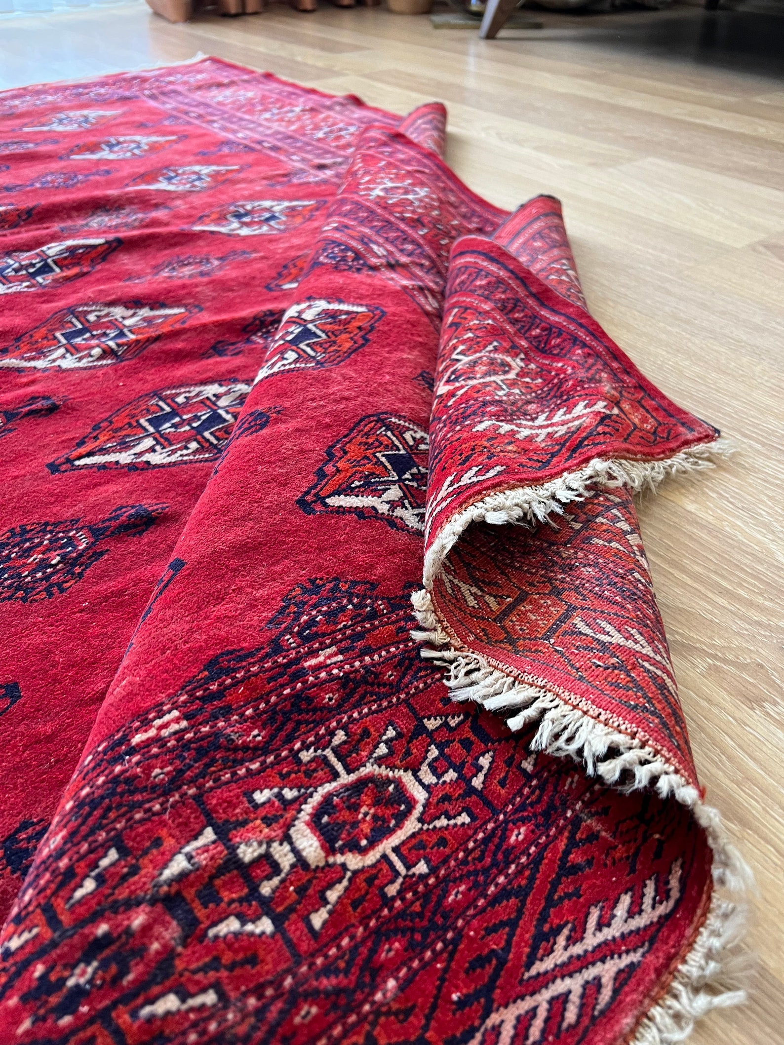 4x5 Vivid Red Colour Vintage Rug,antique Handmade Rug,anatolian Carpet ...