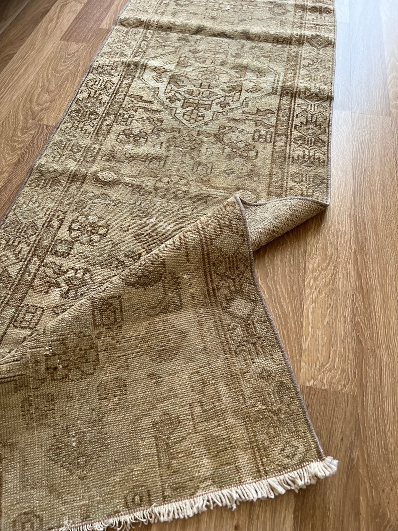 2x8 Mute Colors Antique Runner Rug, Handmade Anatolian Runner Rug ...