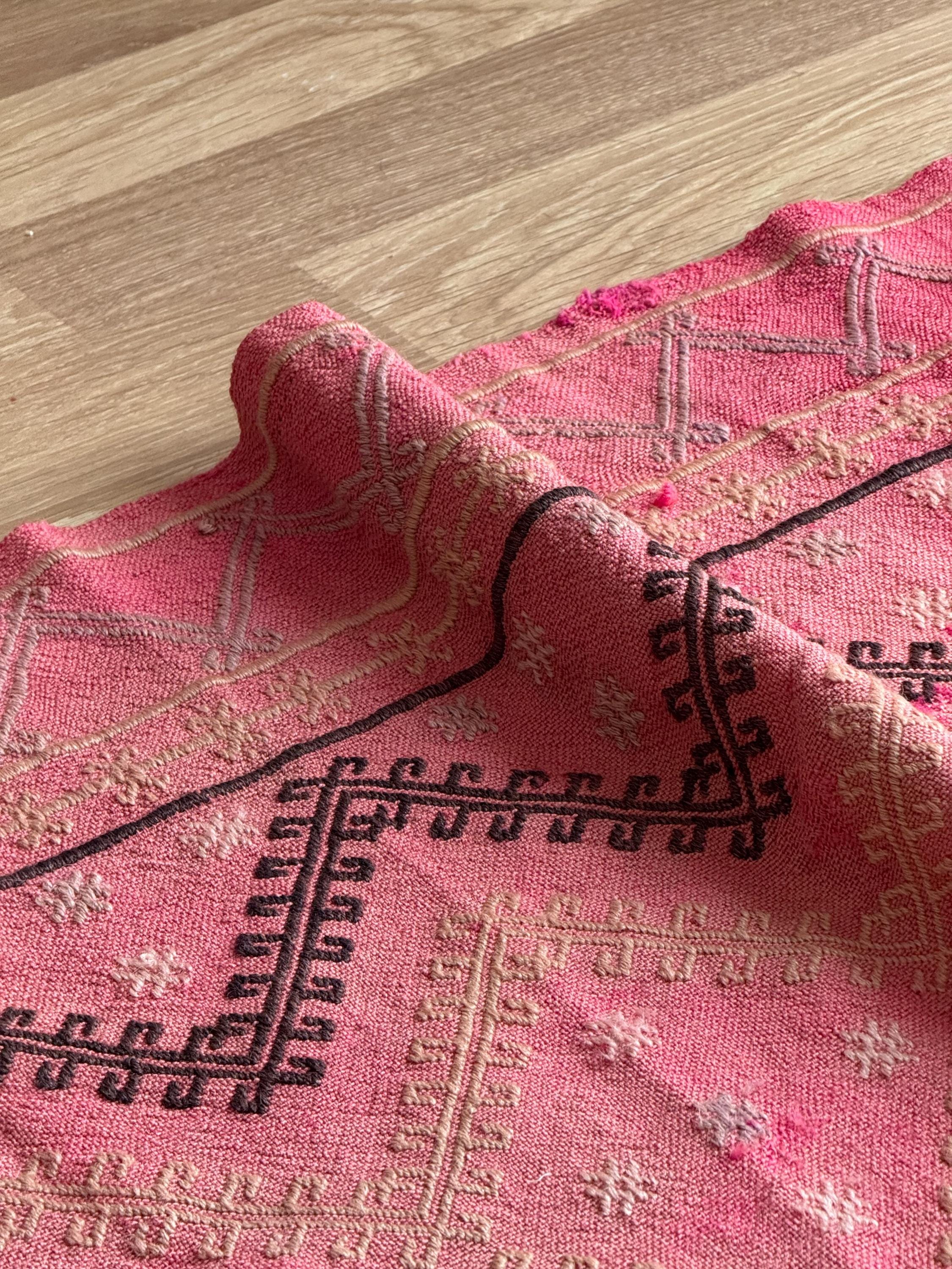 Pink Turkish Rug Pattern 4x6 Handmade Pink Turkish Kilim Rug, Vintage Anatolian Wool Carpet ...