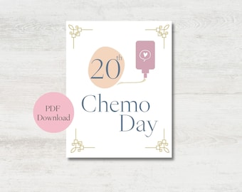 Printable Cancer Chemo Sign Set, Last Chemo Day Sign, Last Day of Chemo Sign, Download Done With Chemo Sign, Finished Chemo, Chemo Countdown