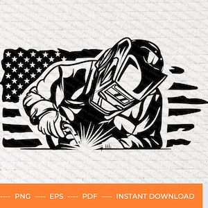 Welder USA Flag SVG, welding usa flag svg, american welder svg, welding steel svg, welding svg, welder svg, distressed usa flag, png, PDF