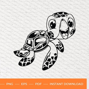 Baby Turtle SVG, baby sea turtle svg, cute baby turtle svg, turtle svg, ocean creature svg, turtle swimming svg, svg, PNG, PDF