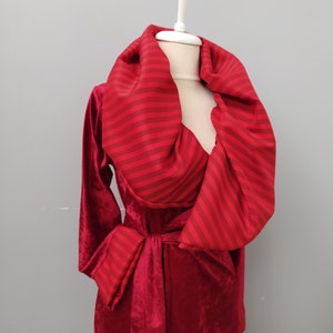 Valentine’s Day Red Velvet robe , LOVE Gift red robe women, floor length robe, velour robe, bride robe, gift for her | Long Sleeve